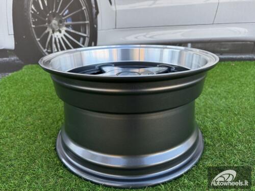 Ratlankis Azev Type A Style R15X8J 4X100/4X114.3 ET20 73.1 Grey with Diamond Cut Lip wheel