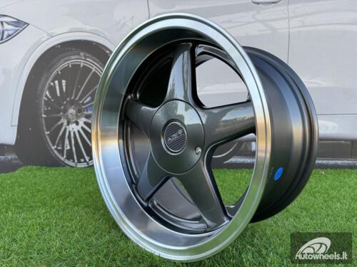 Ratlankis Azev Type A Style R15X8J 5X100/5X114.3 ET20 73.1 Grey with Diamond Cut Lip