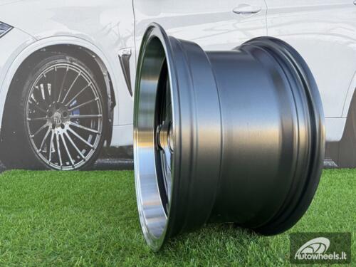 Ratlankis Azev Type A Style R15X8J 5X100/5X114.3 ET20 73.1 Grey with Diamond Cut Lip