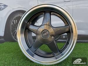 Ratlankis Azev Type A Style R15X8J 5X100/5X114.3 ET20 73.1 Grey with Diamond Cut Lip wheel