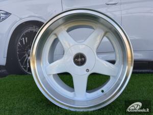 Ratlankis Azev Type A Style R15X8J 4X100/4X114.3 ET20 73.1 White with Diamond Cut Lip