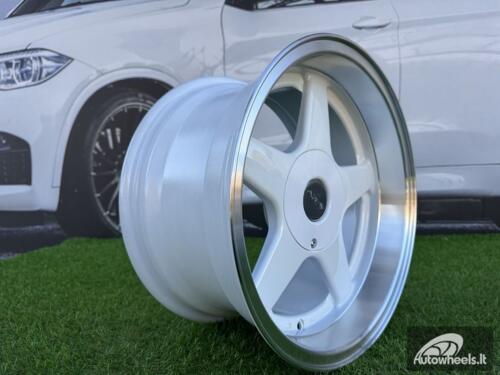 Ratlankis Azev Type A Style R15X8J 4X100/4X114.3 ET20 73.1 White with Diamond Cut Lip wheel