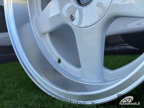 Ratlankis Azev Type A Style R15X8J 4X100/4X114.3 ET20 73.1 White with Diamond Cut Lip wheel