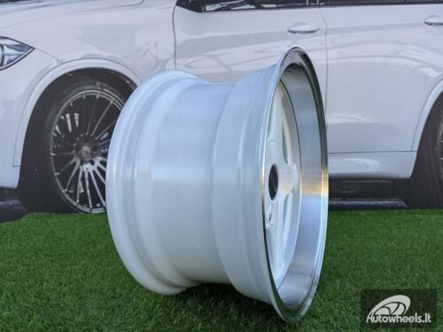 Ratlankis Azev Type A Style R15X8J 4X100/5X114.3 ET20 73.1 White with Diamond Cut Lip wheel