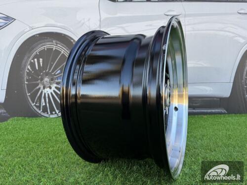 Ratlankis Ferrari Billet style 15X8.25J 4X100/4X114.3 ET20 73.1 Black with Diamond cut lip and black rivets wheel