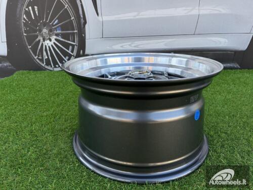 Ratlankis Ferrari Billet style 15X8.25J 4X100/4X108 ET20 73.1 Grey with Diamond cut lip and chrome rivets