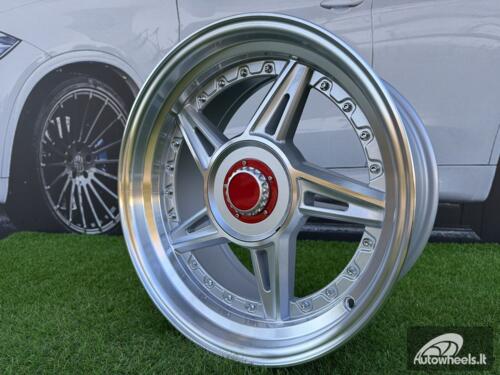 Ratlankis Ferarri 458 Split Style R17X8.5J 5X112/5X120 ET20 73.1 Silver with Diamond cut and silver rivets wheel