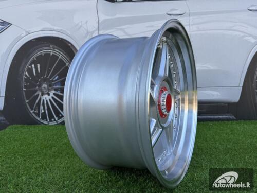 Ratlankis Ferarri 458 Split Style R17X8.5J 5X112/5X120 ET20 73.1 Silver with Diamond cut and silver rivets wheel