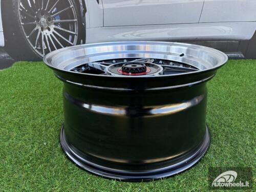  Ratlankis Ferarri 458 Split Style R17X8.5J 4X100/4X108 ET20 73.1 Black with Diamond cut and silver rivets