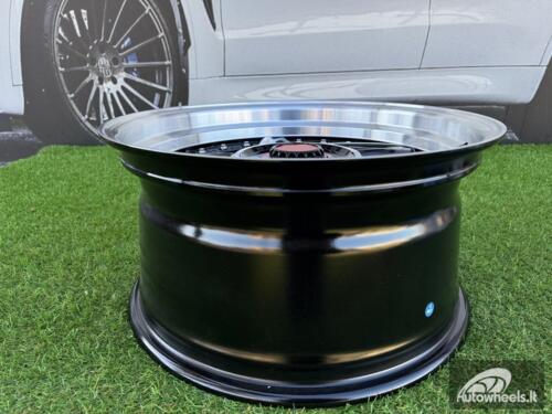 Ratlankis Ferarri 458 Split Style R17X8.5J 4X100/4X108 ET20 73.1 Black with Diamond cut and silver rivets wheel