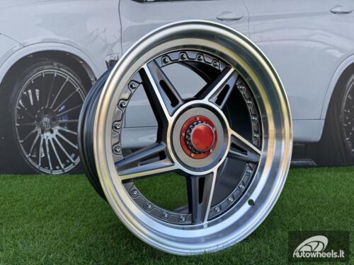  Ratlankis Ferarri 458 Split Style R17X8.5J 5X112/5X120 ET20 73.1 Grey with Diamond cut and silver rivets 