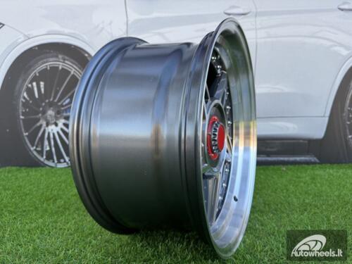  Ratlankis Ferarri 458 Split Style R17X8.5J 5X112/5X120 ET20 73.1 Grey with Diamond cut and silver rivets 