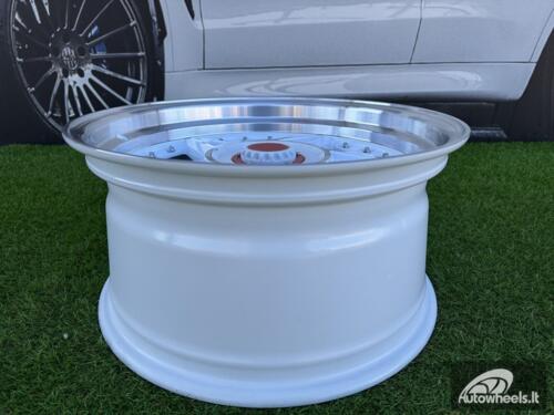 Ratlankis Ferarri 458 Split Style R17X8.5J 5X112/5X120 ET20 73.1 White with Diamond cut and silver rivets wheel