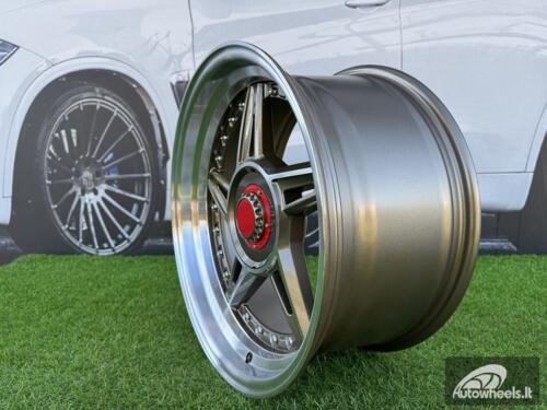 Ratlankis Ferarri 458 Split Style R17X8.5J 4X100/4X108 ET20 73.1 Bronze with Diamond cut and silver rivets wheel