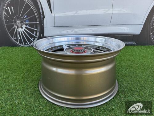 Ratlankis Ferarri 458 Split Style R17X8.5J 4X100/4X108 ET20 73.1 Bronze with Diamond cut and silver rivets wheel