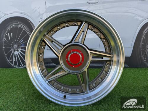 Ratlankis Ferarri 458 Split Style R17X8.5J 5X112/5X120 ET20 73.1 Bronze with Diamond cut and silver rivets wheel