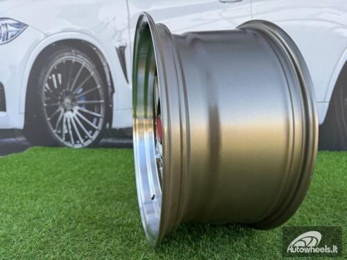 Ratlankis Ferarri 458 Split Style R17X8.5J 5X112/5X120 ET20 73.1 Bronze with Diamond cut and silver rivets wheel