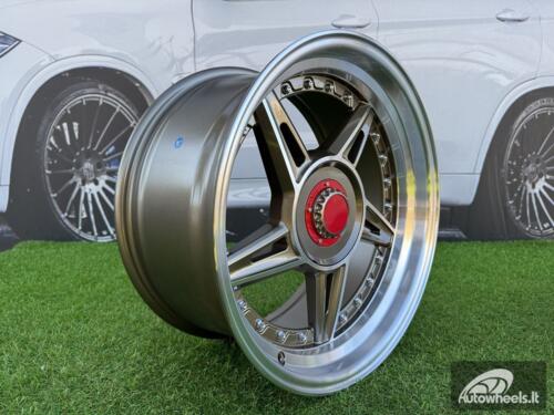 Ratlankis Ferarri 458 Split Style R17X8.5J 5X112/5X120 ET20 73.1 Bronze with Diamond cut and silver rivets wheel