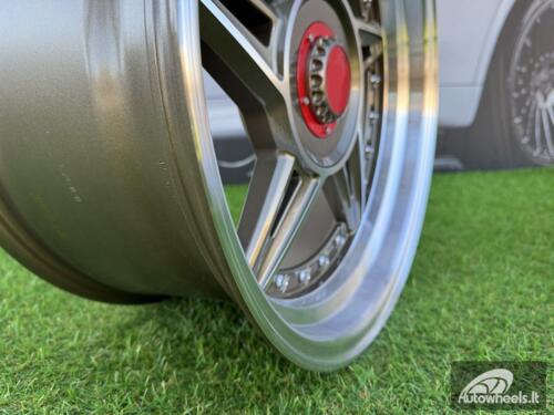 Ratlankis Ferarri 458 Split Style R17X8.5J 5X112/5X120 ET20 73.1 Bronze with Diamond cut and silver rivets wheel