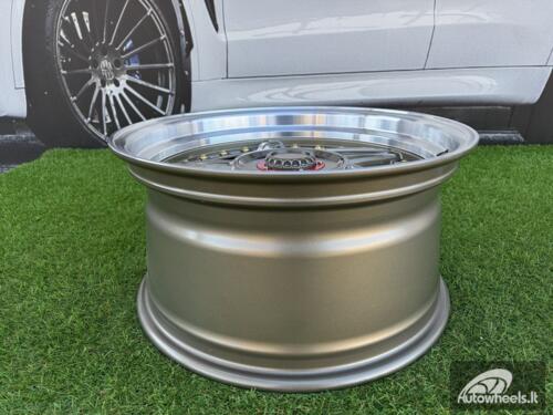 Ratlankis Ferrari 458 Style R17X8.5J 4X100 ET30 73.1 Bronze with gold rivets wheel