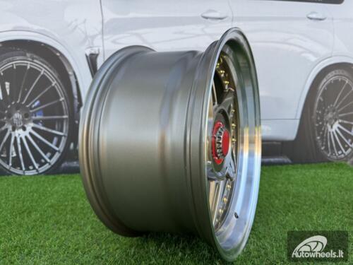  Ratlankis Ferarri 458 Split Style R17X8.5J 5X100/5X114.3 ET20 73.1 Bronze with Diamond cut and gold rivets