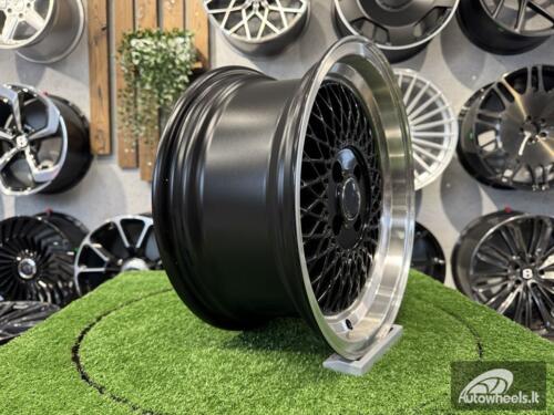 Ratlankis R15x7  4X100  ET  25  73.1  LU483  Black+Polished Lip (BLPL)  For RACIN  (P1)  (BBS Style)