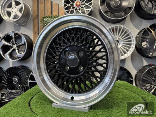 Ratlankis R15x7  4X100  ET  25  73.1  LU483  Black+Polished Lip (BLPL)  For RACIN  (P1)  (BBS Style)