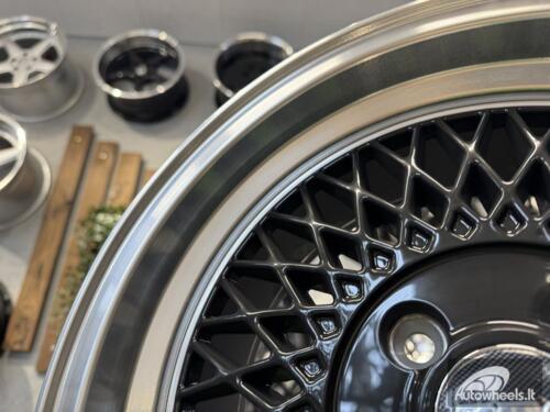 Ratlankis R15x7  4X100  ET  25  73.1  LU483  Black+Polished Lip (BLPL)  For RACIN  (P1)  (BBS Style)