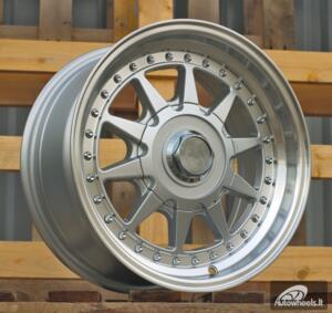 Ratlankis R15x7  4X100  ET  25  57.1  LU920  Silver+Polished Lip (SP)  For RACIN  (P1)