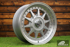 Ratlankis R15x7  4X100  ET  25  57.1  LU920  Silver+Polished Lip (SP)  For RACIN  (P1)