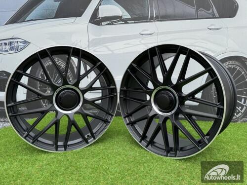 Ratlankis R22x11.5  5X112  ET  47  66.6  Y0207  Black Half Matt+Polished Lip (BLHMPL)  For MER  (K2)  (Rear+Front)