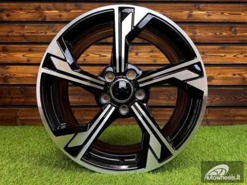 Ratlankis R18x8  5X112  ET  40  66.5  B5419  Black Polished (MB)  For AUD  (R)