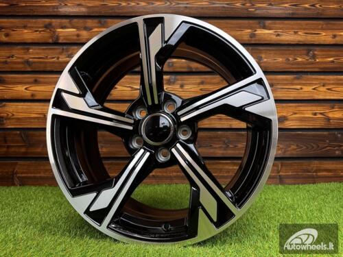 Ratlankis R18x8  5X112  ET  40  66.5  B5419  Black Polished (MB)  For AUD  (R)