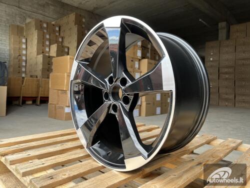 Ratlankis R18x8  5X112  ET  40  66.5  XE351  (BK5589)  Black Polished (MB)  For AUD  (K2)