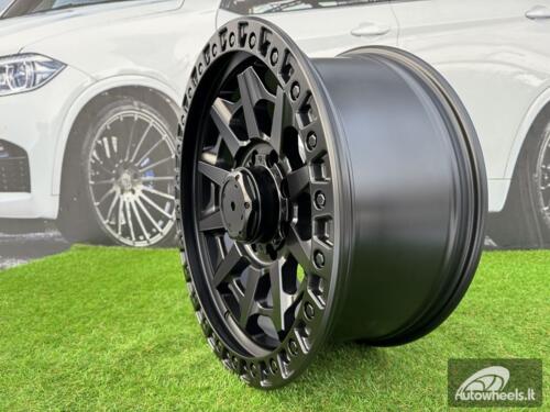 Ratlankis R20x9  8X165.1  ET  1  130  B1721  Black Half Matt (BLHM)  For 4X4  (Z1)