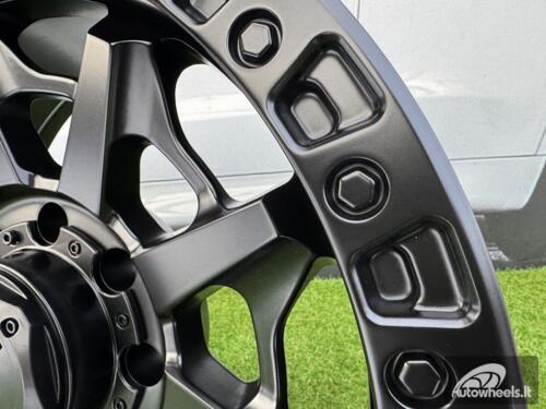 Ratlankis R20x9  8X165.1  ET  1  130  B1721  Black Half Matt (BLHM)  For 4X4  (Z1)