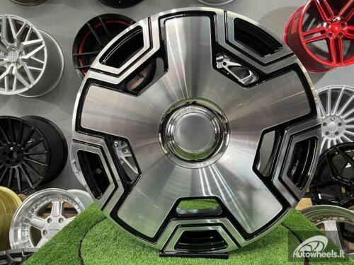 Ratlankis R22x10  5X130  ET  35  84.1  F3053  (BYF3053)  Black Polished (MB)  For MER  (Z1)  (HYBRID FORGED Monoblock)