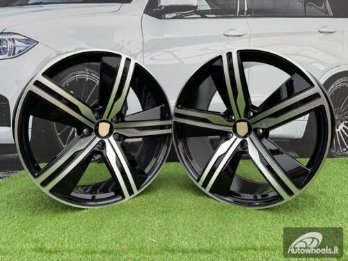 Ratlankis R22x9  5X130  ET  29  66.5  I5664  Black Polished (MB)  For PORCH  (A)  (NEW Macan II (XAB) Rear+Front)