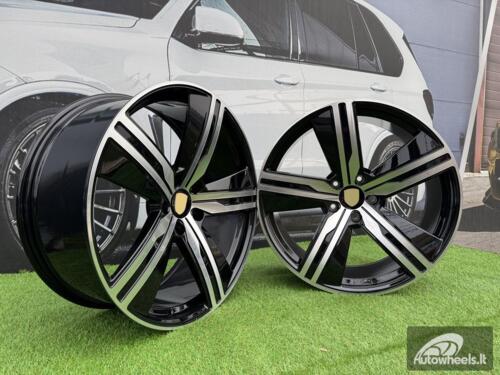 Ratlankis R22x9  5X130  ET  29  66.5  I5664  Black Polished (MB)  For PORCH  (A)  (NEW Macan II (XAB) Rear+Front)