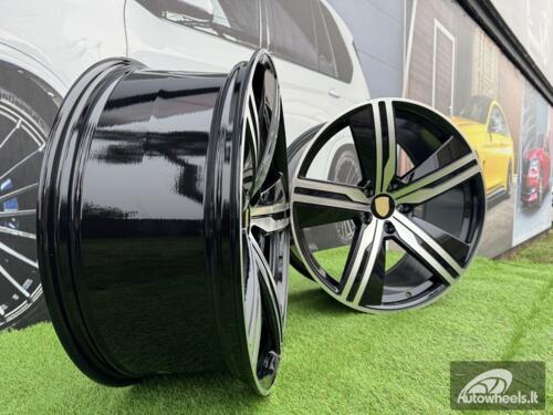 Ratlankis R22x9  5X130  ET  29  66.5  I5664  Black Polished (MB)  For PORCH  (A)  (NEW Macan II (XAB) Rear+Front)