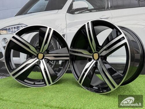 Ratlankis R22x11  5X130  ET  47  66.5  I5664  Black Polished (MB)  For PORCH  (A)  (NEW Macan II (XAB) Rear+Front)