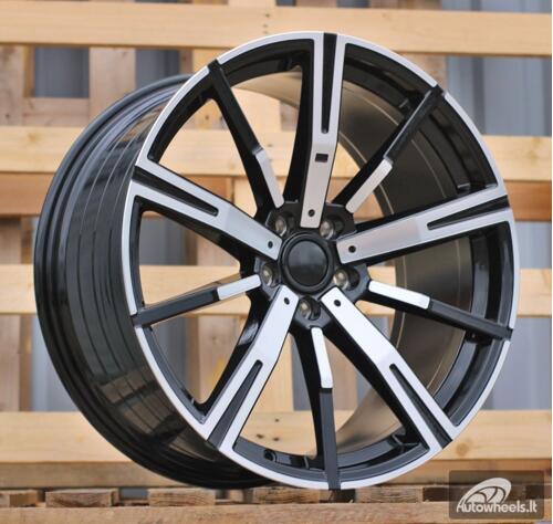 Ratlankis R20x9.5  5X112  ET  40  66.6  YF1156  Black Polished (MB)  For BMW  (K7+Z6+Z5)  (HYBRID FORGED Rear+Front)