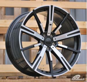 Ratlankis R20x9.5  5X112  ET  40  66.6  YF1156  Black Polished (MB)  For BMW  (K7+Z6+Z5)  (HYBRID FORGED Rear+Front)