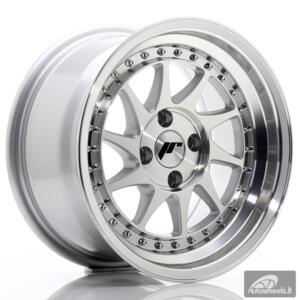 JR Wheels JR26 15x8 ET5 4x100 Silver Machined Face