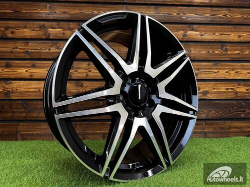 Ratlankis R19x8  5X112  ET  52  66.6  YF7075  Black Polished (MB)  For MER  (K7)  (HYBRID FORGED V-Class/Vito 1075kg)