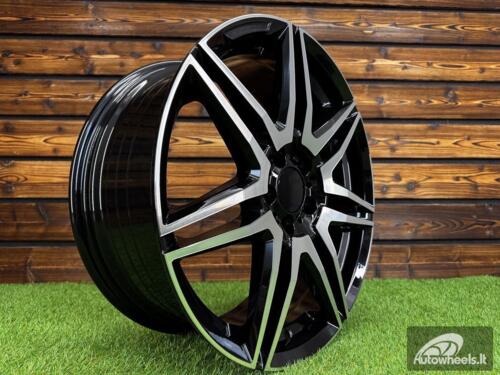 Ratlankis R19x8  5X112  ET  52  66.6  YF7075  Black Polished (MB)  For MER  (K7)  (HYBRID FORGED V-Class/Vito 1075kg)