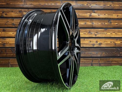 Ratlankis R19x8  5X112  ET  52  66.6  YF7075  Black Polished (MB)  For MER  (K7)  (HYBRID FORGED V-Class/Vito 1075kg)