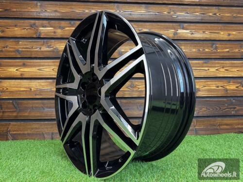 Ratlankis R19x8  5X112  ET  52  66.6  YF7075  Black Polished (MB)  For MER  (K7)  (HYBRID FORGED V-Class/Vito 1075kg)