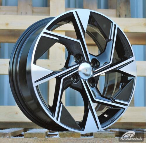 Ratlankis R16x6.5  4X100  ET  45  54.1  Y1265  Black Polished (MB)  For KIA  (D4+L4)