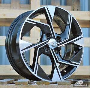 Ratlankis R16x6.5  4X100  ET  45  54.1  Y1265  Black Polished (MB)  For KIA  (D4+L4)